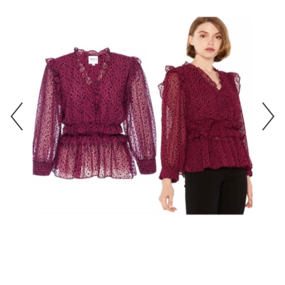 Misa Los Angeles Daphne Star Ruffle Blouse